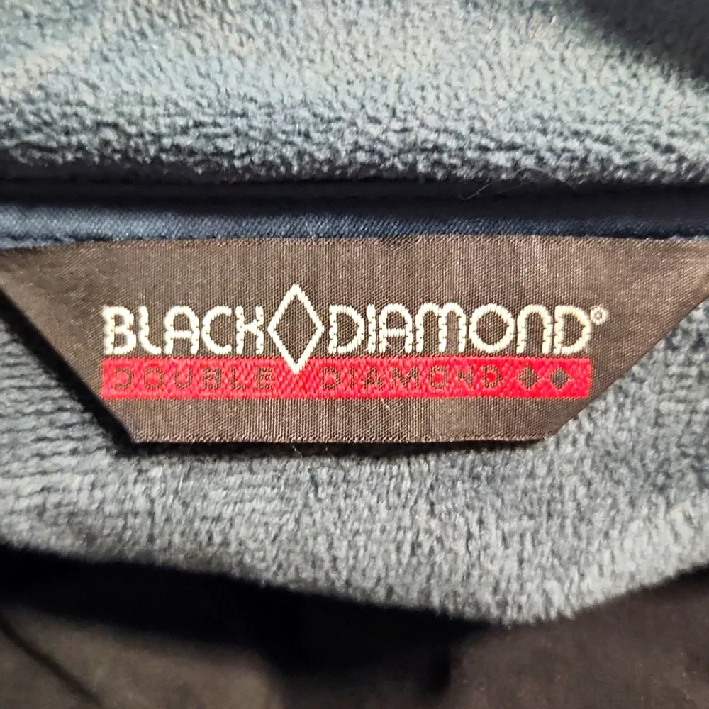 Black Diamond Double Diamond Men's Soft Shell Black Zip-Up Jacket Size Medium - Picture 10 of 14